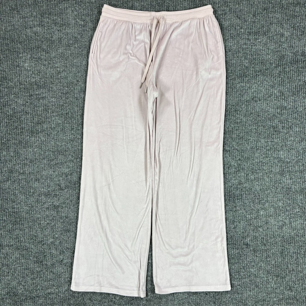 Juicy Couture Womens Sleep Lounge Pants Pink Drawstring XL Pajama Bottoms